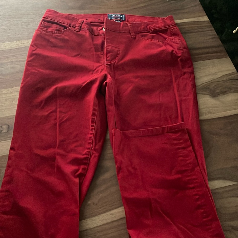Chaps denim. Red. Size 4